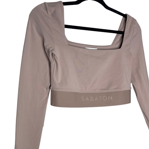 Babaton ‘Sylvia’ Contour Square-neck Long Sleeve in ‘Kasha Taupe’ Size Small - Picture 6 of 9
